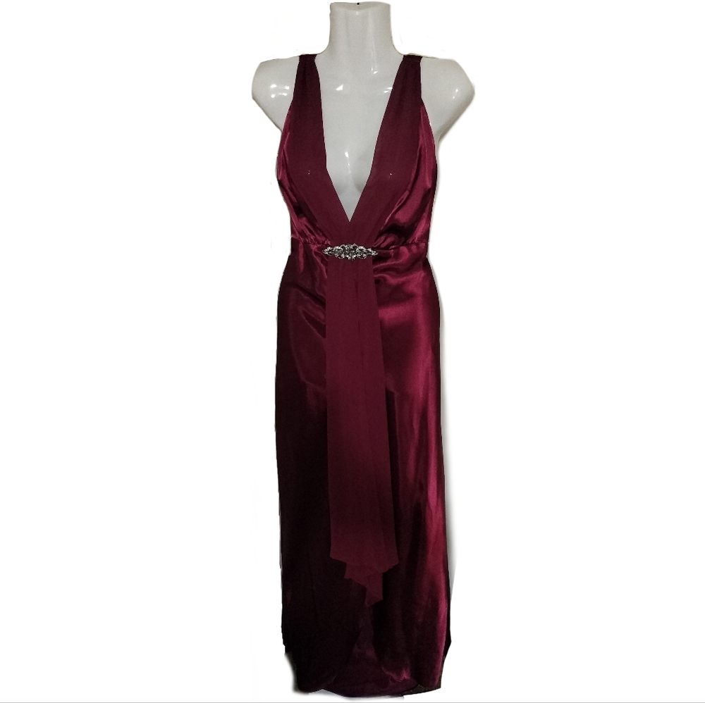 Red evening gown